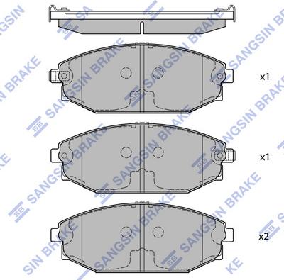 Hi-Q SP1053 - Тормозные колодки, дисковые, комплект autospares.lv