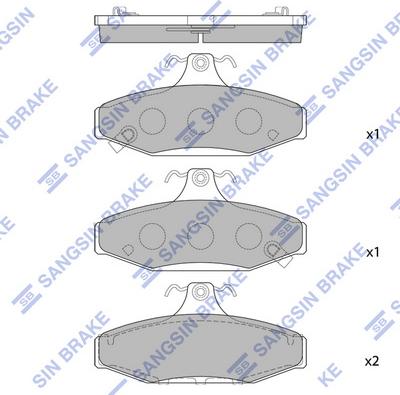 Hi-Q SP1066 - Тормозные колодки, дисковые, комплект autospares.lv