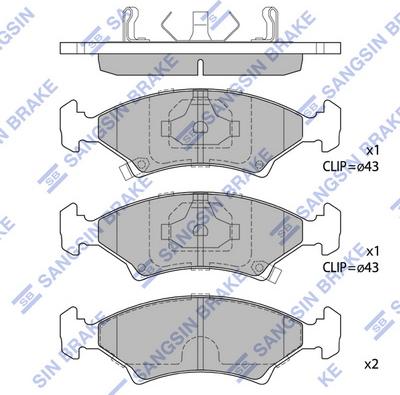 Hi-Q SP1063 - Тормозные колодки, дисковые, комплект autospares.lv