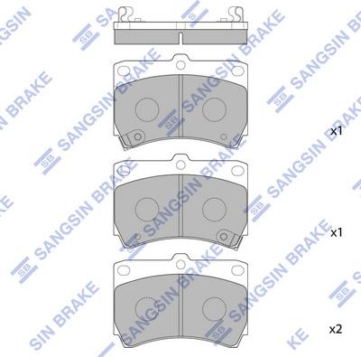 Hi-Q SP1067 - Тормозные колодки, дисковые, комплект autospares.lv