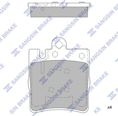 Hi-Q SP1089A - Тормозные колодки, дисковые, комплект autospares.lv