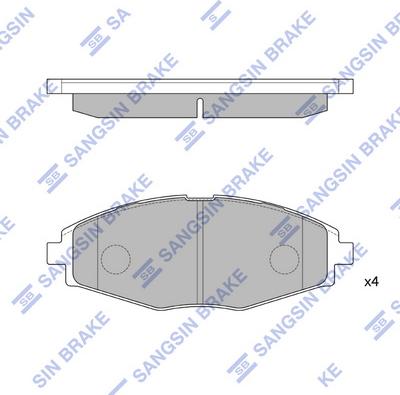 Hi-Q SP1086 - Тормозные колодки, дисковые, комплект autospares.lv