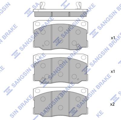 Hi-Q SP1080 - Тормозные колодки, дисковые, комплект autospares.lv