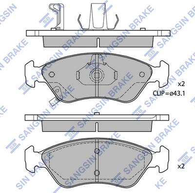 Hi-Q SP1079-F - Тормозные колодки, дисковые, комплект autospares.lv