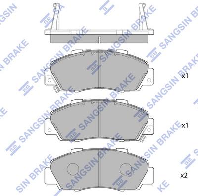 Hi-Q SP1076-F - Тормозные колодки, дисковые, комплект autospares.lv