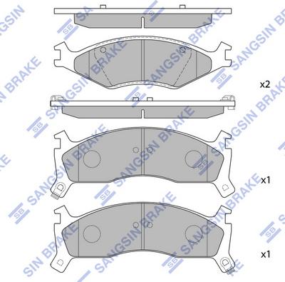 Hi-Q SP1070 - Тормозные колодки, дисковые, комплект autospares.lv