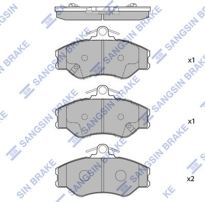 Hi-Q SP1072 - Тормозные колодки, дисковые, комплект autospares.lv