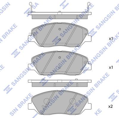 Hi-Q SP1194 - Тормозные колодки, дисковые, комплект autospares.lv