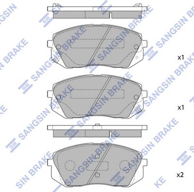 Hi-Q SP1196 - Тормозные колодки, дисковые, комплект autospares.lv