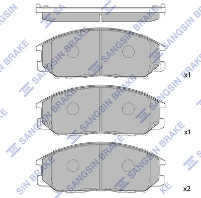 Hi-Q SP1190 - Тормозные колодки, дисковые, комплект autospares.lv