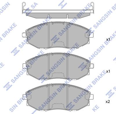 Hi-Q SP1193 - Тормозные колодки, дисковые, комплект autospares.lv