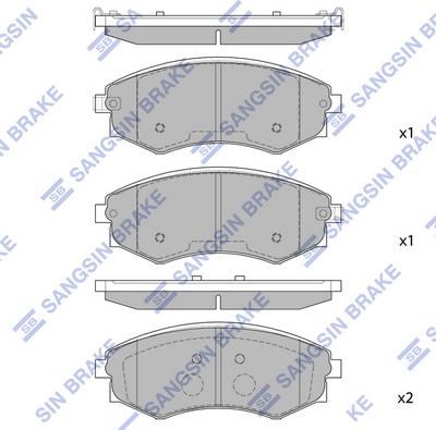 Hi-Q SP1144 - Тормозные колодки, дисковые, комплект autospares.lv