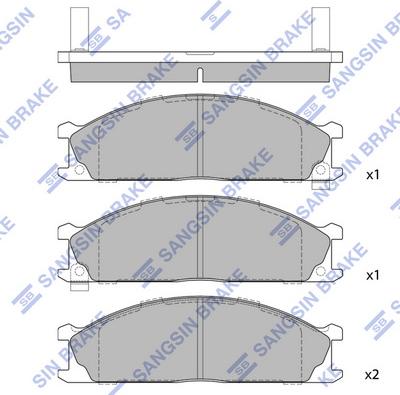 Hi-Q SP1140 - Тормозные колодки, дисковые, комплект autospares.lv