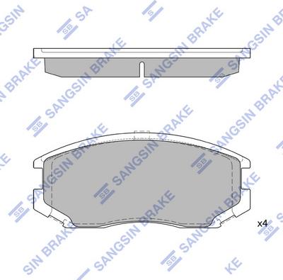 Hi-Q SP1142A - Тормозные колодки, дисковые, комплект autospares.lv