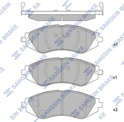 Hi-Q SP1159 - Тормозные колодки, дисковые, комплект autospares.lv