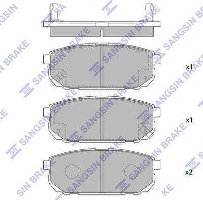 Hi-Q SP1154 - Тормозные колодки, дисковые, комплект autospares.lv