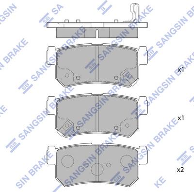 Hi-Q SP1151 - Тормозные колодки, дисковые, комплект autospares.lv