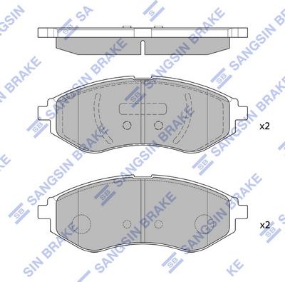 Hi-Q SP1158 - Тормозные колодки, дисковые, комплект autospares.lv