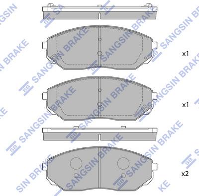 Hi-Q SP1153 - Тормозные колодки, дисковые, комплект autospares.lv