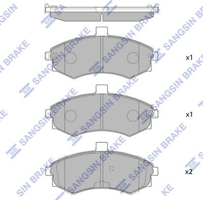 Hi-Q SP1152 - Тормозные колодки, дисковые, комплект autospares.lv