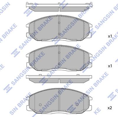 Hi-Q SP1157 - Тормозные колодки, дисковые, комплект autospares.lv