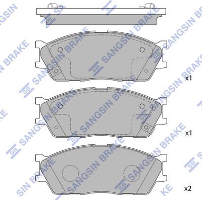 Hi-Q SP1164 - Тормозные колодки, дисковые, комплект autospares.lv