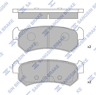 Hi-Q SP1160 - Тормозные колодки, дисковые, комплект autospares.lv