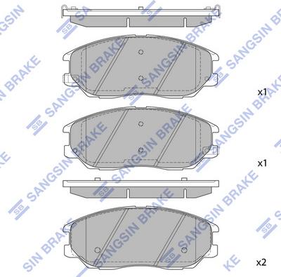 Hi-Q SP1161 - Тормозные колодки, дисковые, комплект autospares.lv