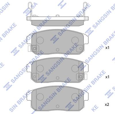 Hi-Q SP1163 - Тормозные колодки, дисковые, комплект autospares.lv