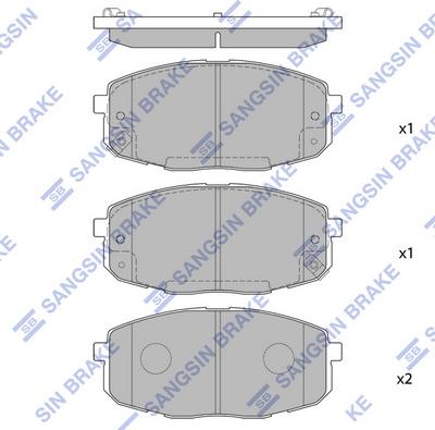 Hi-Q SP1162 - Тормозные колодки, дисковые, комплект autospares.lv