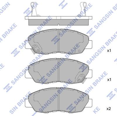 Hi-Q SP1109 - Тормозные колодки, дисковые, комплект autospares.lv