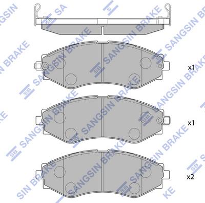 Hi-Q SP1103 - Тормозные колодки, дисковые, комплект autospares.lv