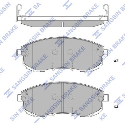 Hi-Q SP1107-FB - Тормозные колодки, дисковые, комплект autospares.lv