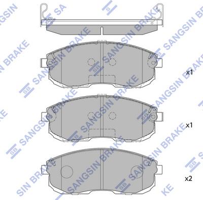 Hi-Q SP1107-F - Тормозные колодки, дисковые, комплект autospares.lv