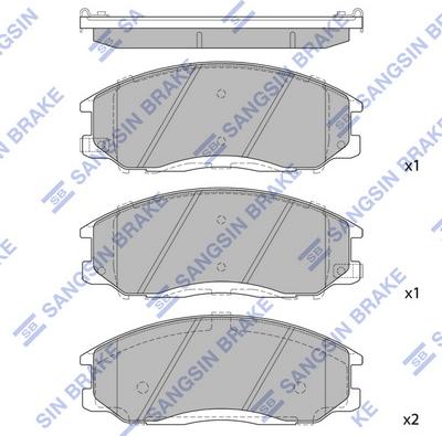 Hi-Q SP1115 - Тормозные колодки, дисковые, комплект autospares.lv