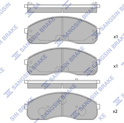 Hi-Q SP1116 - Тормозные колодки, дисковые, комплект autospares.lv