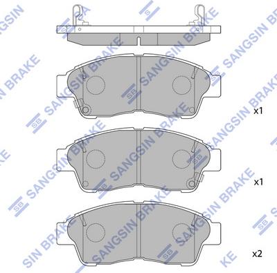 Hi-Q SP1110 - Тормозные колодки, дисковые, комплект autospares.lv