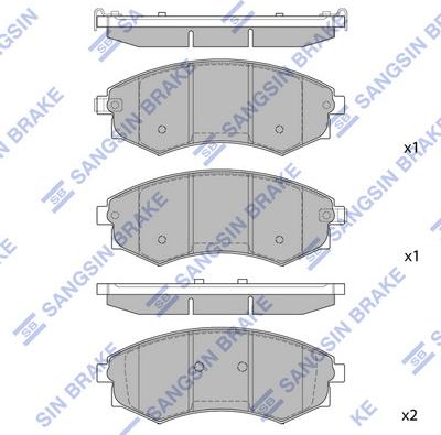 Hi-Q SP1111 - Тормозные колодки, дисковые, комплект autospares.lv