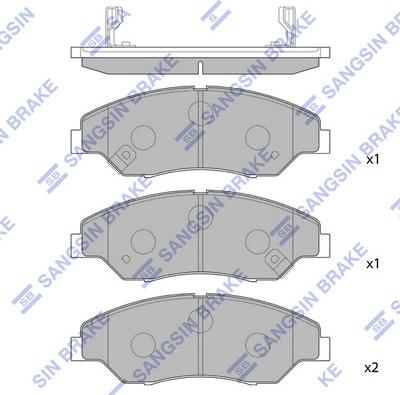 Hi-Q SP1118 - Тормозные колодки, дисковые, комплект autospares.lv