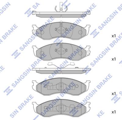 Hi-Q SP1112 - Тормозные колодки, дисковые, комплект autospares.lv