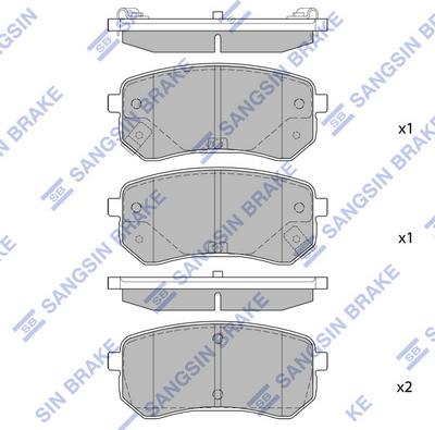 Hi-Q SP1189 - Тормозные колодки, дисковые, комплект autospares.lv