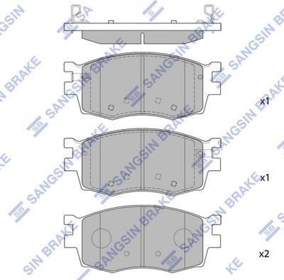 Hi-Q SP1186 - Тормозные колодки, дисковые, комплект autospares.lv