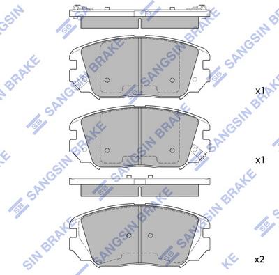 Hi-Q SP1182 - Тормозные колодки, дисковые, комплект autospares.lv