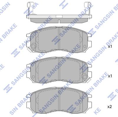 Hi-Q SP1134 - Тормозные колодки, дисковые, комплект autospares.lv