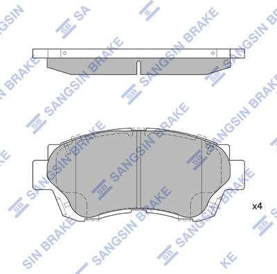 Hi-Q SP1138 - Тормозные колодки, дисковые, комплект autospares.lv