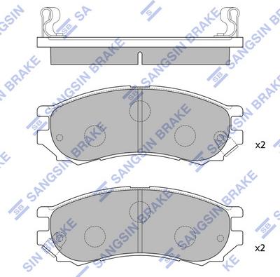 Hi-Q SP1128 - Тормозные колодки, дисковые, комплект autospares.lv