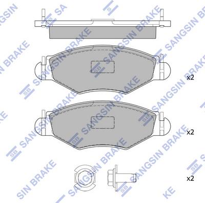 Hi-Q SP1179 - Тормозные колодки, дисковые, комплект autospares.lv