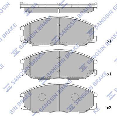 Hi-Q SP1171 - Тормозные колодки, дисковые, комплект autospares.lv