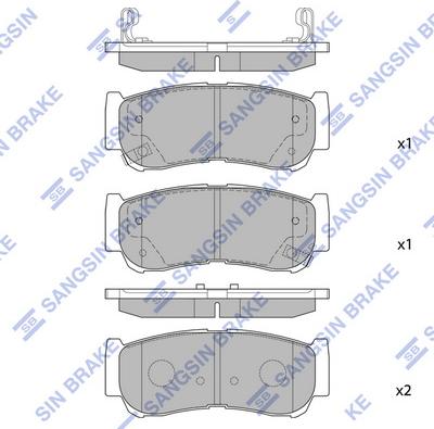 Hi-Q SP1178 - Тормозные колодки, дисковые, комплект autospares.lv