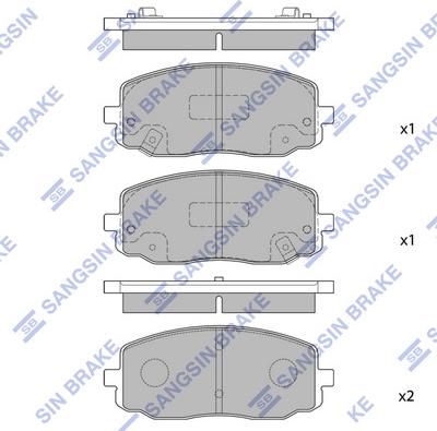 Hi-Q SP1172 - Тормозные колодки, дисковые, комплект autospares.lv